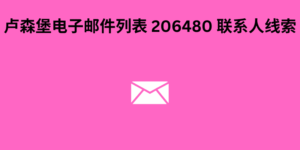 卢森堡电子邮件列表 206480 联系人线索