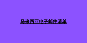 马来西亚电子邮件清单